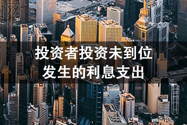 投资者投资未到位发生的利息支出